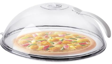 Cubierta De Microondas Para Alimentos Transparente Con Asa, Tapa Protectora Contra Salpicaduras Para Utensilios De Cocina Para Microondas, Horno, Y Almacenamiento Doméstico