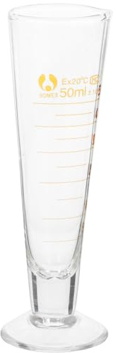 JOINPAYA Vaso Medidor de Vidrio 50 Ml Cónico Escala Semilineal, Taza Medidora Transparente para Laboratorio y Cocina, Resistencia Química y Alta Tolerancia al Calor, Herramienta de