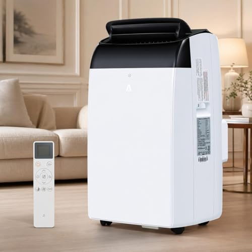 Climatizzatore mobile 10000 BTU, condizionatore mobile senza unità esterna, 4 in 1, raffreddamento, deumidificazione, ventilatore, efficienza energetica A++, refrigerante R290, funzione Follow-Me