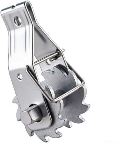 Tenditore per funi metalliche, capacità 3000 kg, estrattore in acciaio al carbonio per acciaio, ferro e filo rivestito in plastica, 0,1-6 mm, strumento di bloccaggio automatico (modello argento)