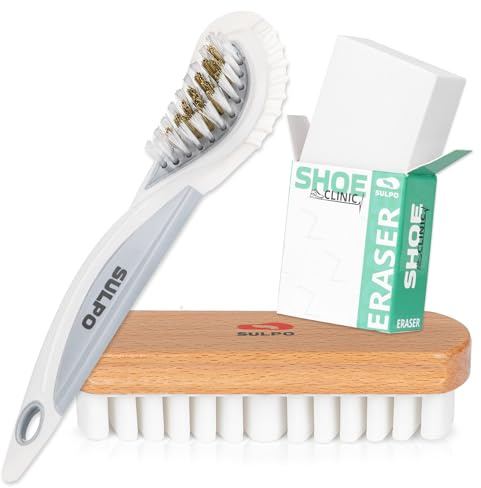 SULPO Lot de 3 brosses à effacer en daim et nubuck