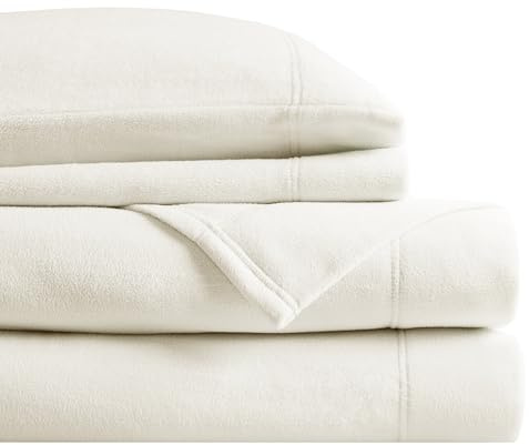 SLEEP PHILOSOPHY True North - Juego de sábanas de Microforro Polar, cálidas, sábanas con Bolsillo Profundo de 35.5 cm, para Temporada fría, Juego de sábanas acogedoras, Funda de Almohada a Juego,