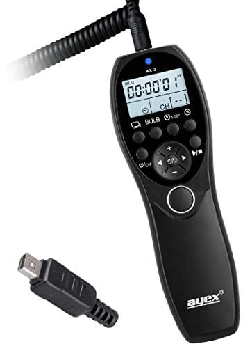 ayex 102052 Temporizador Disparador Remoto, Negro