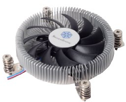 Silverstone SST-NT07-115X système de refroidissement d’ordinateur Carte SIM Refroidisseur 8 cm Noir, Métallique