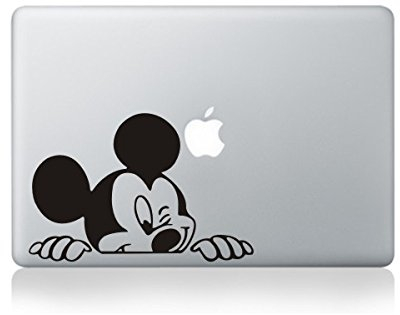 Macbook 13 inch decal sticker Disney Mickey Mouse Peeking art for Apple Laptop