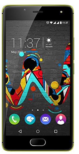 Wiko U Feel Smartphone (12,7 cm (5 Zoll) HD IPS-Display, Fingerabdruck-Sensor, 16 GB interner Speicher, Android 6 Marshmallow) limone-grau