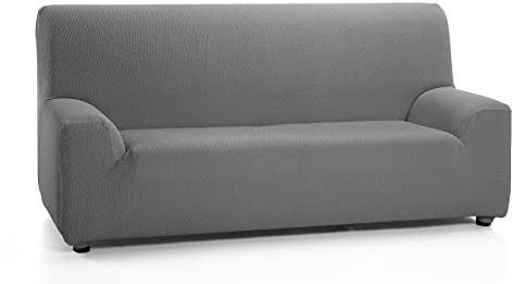 Martina Home Funda Sofá Elástico Túnez 3 Plazas 170 a 220 cm, Gris, Funda de sofá Elastica, 3 Plazas (170 a 220 cm)