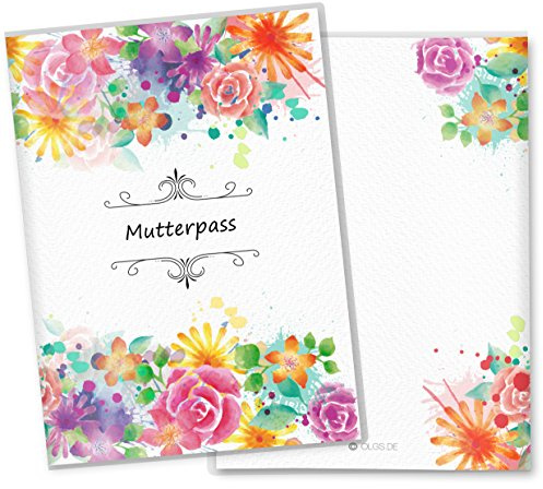 OLGS Mutterpasshülle Florentina Blumen Summerbreeze, Kunststoff Schutzhülle