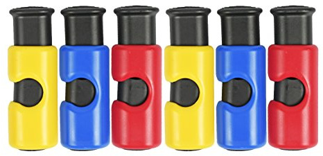 Set of 6 Bread Bag Clips - Cinch Non-Slip Grip Easy Squeeze And Lock - Features 3 Colors for Labeled Organizing