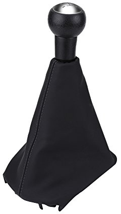 Aramox Perilla de cambio de marchas de 5 velocidades Perilla de reemplazo a prueba de polvo para el automóvil, negro para 207 307 308 607 608 C3