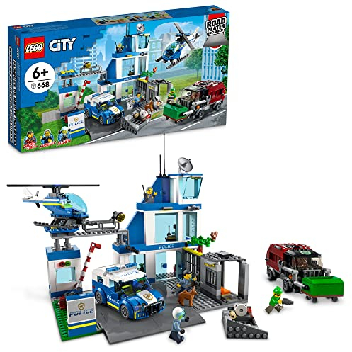 LEGO City Police Station 60316 Building Kit for Kids Aged 6 and up (668 Pieces)