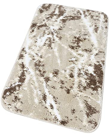 emmevi Tappeto Bagno Camera Design Marmo Moderno Morbido Antiscivolo Scendiletto mod.MARBLE 60X100_BEIGE