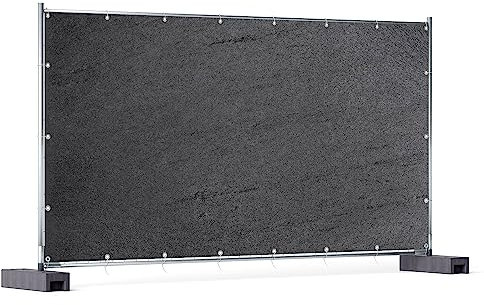 Wallario XXL Outdoor-Poster für Garten oder Balkon Schwarze Schiefertafel Optik - Steintafel, Motivbanner Größe: ca. 340 x 173 cm, Outdoor-Bild