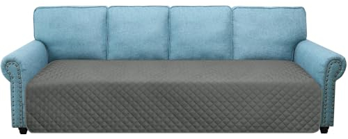 Granbest Wasserabweisend Sofabezug 4 Sitzer Überdimensioniert rutschfeste Sofaschutz, Extra Groß Couchbezug für Kinder Sofa Kissenbezug Vier Jahreszeiten Universell(4-Sitzer, Grau)