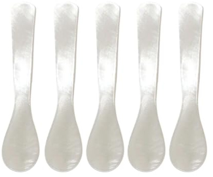 5er Set Perlmuttlöffel Kaviarlöffel Eierlöffel Caviar Spoons Handarbeit Kaviarlöffeln Perlmutt Servierlöffeln Klassischer Kaviarlöffel Eierlöffel Perlmutt für Ei Eis Kaffee Marmelade