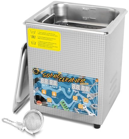 KECOOLKE Nettoyeur A Ultrasons Professionel 2.2 L,Puissance 60W Chauffage 100W,Inox Ultrasonic Cleaner chauffage à 80 Degrés pour les bijoux,les lab,les équipements Outils et industriels
