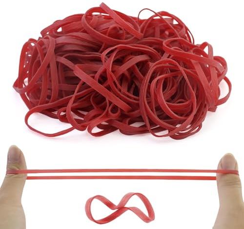 175Pcs Bandas De Goma,anillos De Gomas Elasticas Bandas 60 X 5mm De Caucho Natural,buena Elasticidad Para Oficina,hogar Y Material Escolar (rojo)