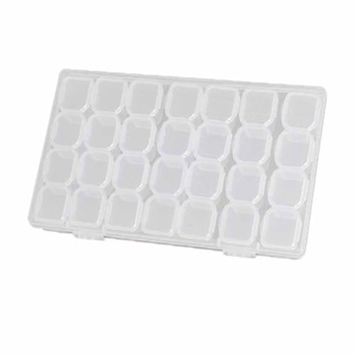 Siming Sorting Box Transparent (Empty) 28 Compartments, Removable Two-Seater Beads Box