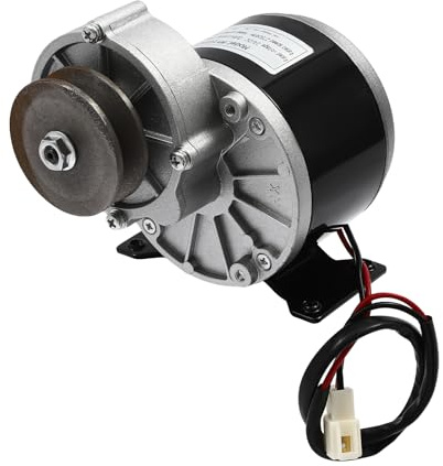 250W Untersetzungs Elektromotor 2750rpm leistungsstarker Elektromotor mit Riemenscheibe für Roller/E-Bikes/Dreiräder Getriebemotor, 0-300rpm Drehzahl-Einstellbereich (24V)