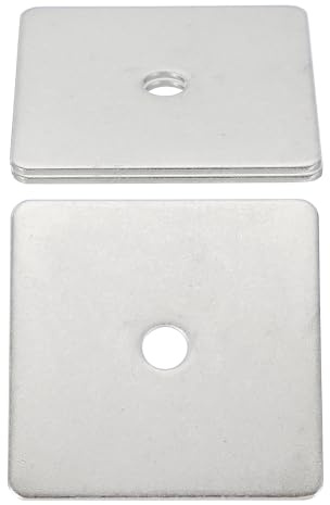 sourcing map 3 rondelle piatte a piastra quadrata, 8 mm di diametro interno x 60 mm di diametro esterno x 2 mm di spessore, in acciaio inossidabile 304, guarnizione distanziatrice piatta, per bulloni