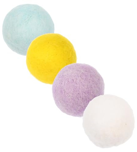 Veemoon 4piezas Juguetes Interactivos para Perros Medianos Balones De Fieltro para Ejercicios y Entrenamiento Casa Aire