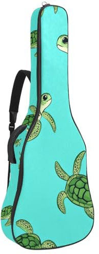 KengjuTesu 43 Zoll Akustikgitarre Softcase mit Rucksackgurt und 2 Taschen Gitarren, ohne Polsterung, Rucksack Wasserdicht Oxford Tuch Bassgitarre Gigbag für Konzertgitarre, Mehrfarbig 4, Einheitsgröße