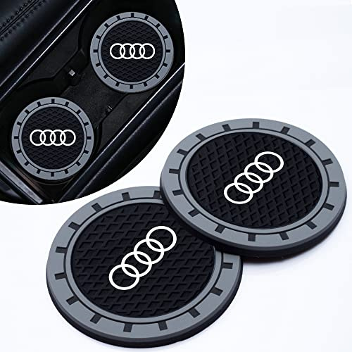2 Pcs Car Cup Holder Coaster Fit Audi A1 A3 RS3 A4 A5 A6 A7 RS7 A8 Q3 Q5 Q7 R8 S Series,Insert Coaster for Car,Anti Slip Car for Car Interior Accessories,Black