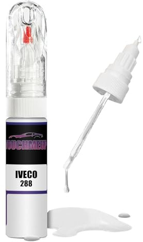 Kit di riparazione con pennello, pennello, graffi e scheggiature, per Iveco Rosso Attinia 288