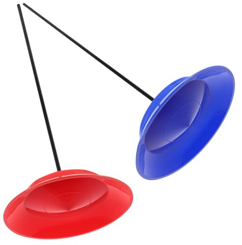 Hemobllo Juegos Habilidad Adultos de Circo Plato Malabares de Circo con Palos, Accesorios Acrobáticos de Plástico, 2 Juegos para Fiestas y Grupos