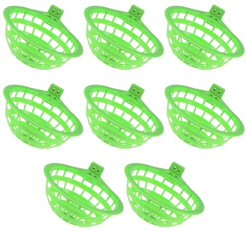 TOYZFRIENDY Set da 8 Nidi per Uccelli in Plastica Rotondi Ciotole Ventilate per Nidificazione e Schiusa Accessori per Gabbie di Piccioni Fringuelli e Pappagalli Base Resistente per