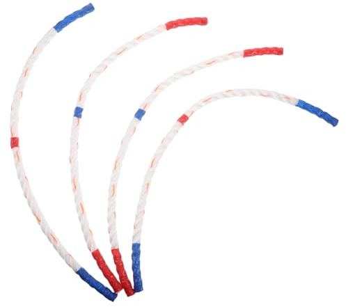 ORFOFE Preschool Gymnastics Mini Ropes 4Pcs 60Cm Braided Nylon Red Blue for Sensory Integration and Kindergarten Outdoor Exercise Equipment
