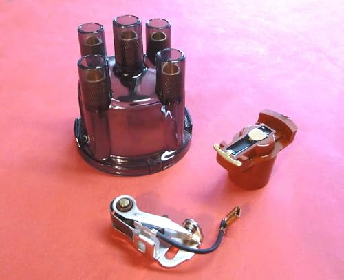 VERTEILERKAPPE RAUCH + FINGER + UNTERBRECHER für Serienverteiler 009 für VW Golf 1 oder VW Käfer