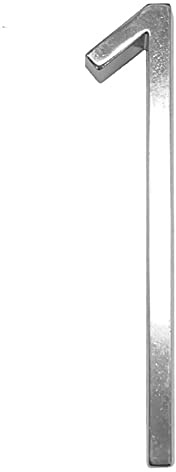12 cm Silver husnummerskylt #0-9 Bokstäver 5 tum. Dash nummerskylt...(Satin Nickel 1)