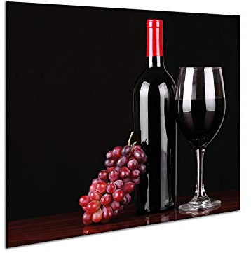 SemUp - Panneau de protection en céramique pour plaque à induction électrique - 60 x 52 cm - Grande planche à découper - Verre trempé - Grande planche à découper - Découpe murale de cuisine