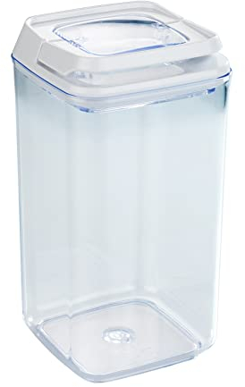 WENKO Barattolo per alimenti Turin 1,20 l - Barattoli per provviste, contenitori salvafreschezza, ermetici Capacità: 1.2 l, Polistirolo, 10 x 19.5 x 10 cm