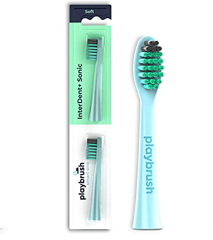 Playbrush Smart One Aufsteckbürsten mit InterDent+ Indikator-Borsten, 2 Stück, mint