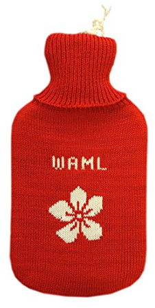 Wärmflasche, 100% Merinowolle, gestrickt, Gummi, Hotty