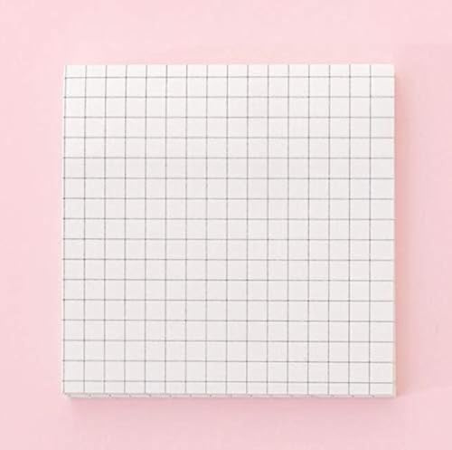 VOANZO 10 st små fyrkantiga klisterlappar, 7,5 x 7,5 cm kreativa minimalistiska galler-klistermärken för kontorsskola och hem (80 ark per dyna)
