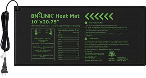 BN-LINK Tapis chauffant hydroponique imperméable pour semis 25,4 x 52,7 cm