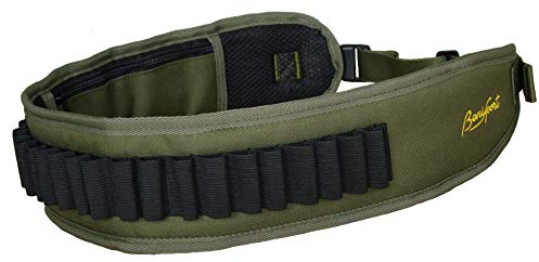 BENISPORT - Canana Caqui Calibre 20 - Capacidad de hasta 26 Cartuchos - Interior Acolchado - Verde (40-48)