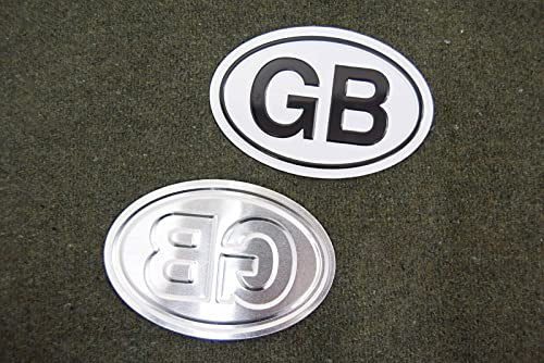 Vintage Original GB Plate Pressed Metal Oval | Classic Car UK Badge | Retro British Vehicle Identifier Plate | Durable Metal Car Accessory