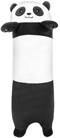 FakeFace Lange Süße Panda Plüschtier Katze Kissen Kuscheltier Schlafkissen Wurfkissen Super weiche Stofftier Spielzeug Sofakissen Seitenschläferkissen Zimmer Deko 70cm