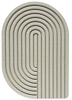 WYE Schneidebrett klein - Curve in Seidengrau (Grau) - Design Küchenbrett multifunktional & nachhaltig spülmaschinenfest - auch als Käsebrett Wurstplatte - aus Holz-Werkstoff Neolign - 26x18cm