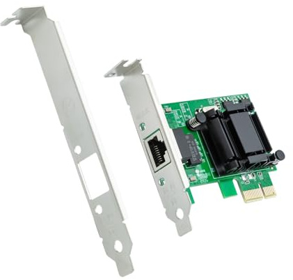 ipolex Scheda di rete con chipset Intel 82574L 10/100/1000Mbps, adattatore NIC Gigabit PCI-e Server 1G, compatibile con Intel EXPI9301CT / EXPI9301CTBLK, singola porta RJ45 in rame, PCI-e X1