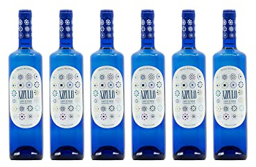 BODEGAS ARAGONESAS - AZZULO | Vino Blanco Semidulce Denominación de Origen Campo de Borja | Elaborado 50% Viura y 50% Chardonnay | Caja de 6 Botellas de 0,75L