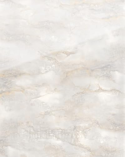 Wallface Wandpaneel selbstklebend Marmoroptik | Steinoptik 23180-SA-AR GENESIS White AR+ - glatte Wandverkleidung glänzend weiß, creme-weiß 2,6 m²