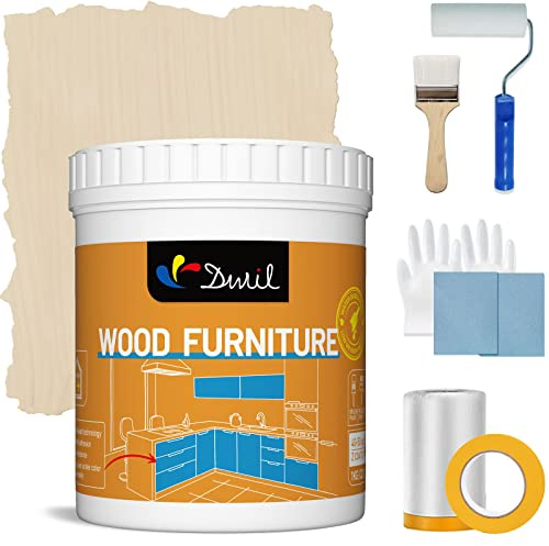 DWIL Acrylic Wood Paint for Furniture - Semi-Gloss Paint Suitable for Wood Surface Renovation, Water-Based All match Paint, Non-Toxic & Odorless, Eco-Friendly & Healthy (32OZ, Amber)