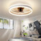 OMGPFR Reversible Led Ventilador Techo con Luz Silencioso y Mando 6 Velocidades Dormitorio Lamparas Ventilador de Techo Salon Moderno 24W Regulable Pequeño Luz Techo, Blanco 50CM