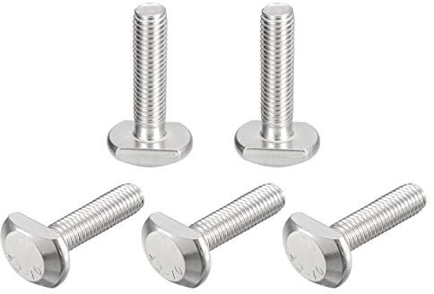 QUARKZMAN 5Stk T-Schlitz Bolzen M10x40mm T Schlitz Einsteigen Bolzen Schieben Bolzen 304 Edelstahl T Form Schrauben für T Spur