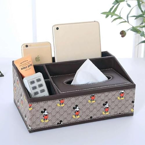Moderne multifunktionale Taschentuchbox, wasserdicht, rechteckig, eleganter und stilvoller Serviettenhalter für Zuhause, Büro, Auto, Restaurant-Dekor (F)